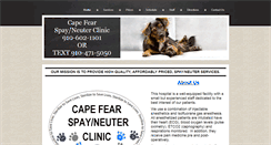 Desktop Screenshot of capefearspayneuterclinic.com